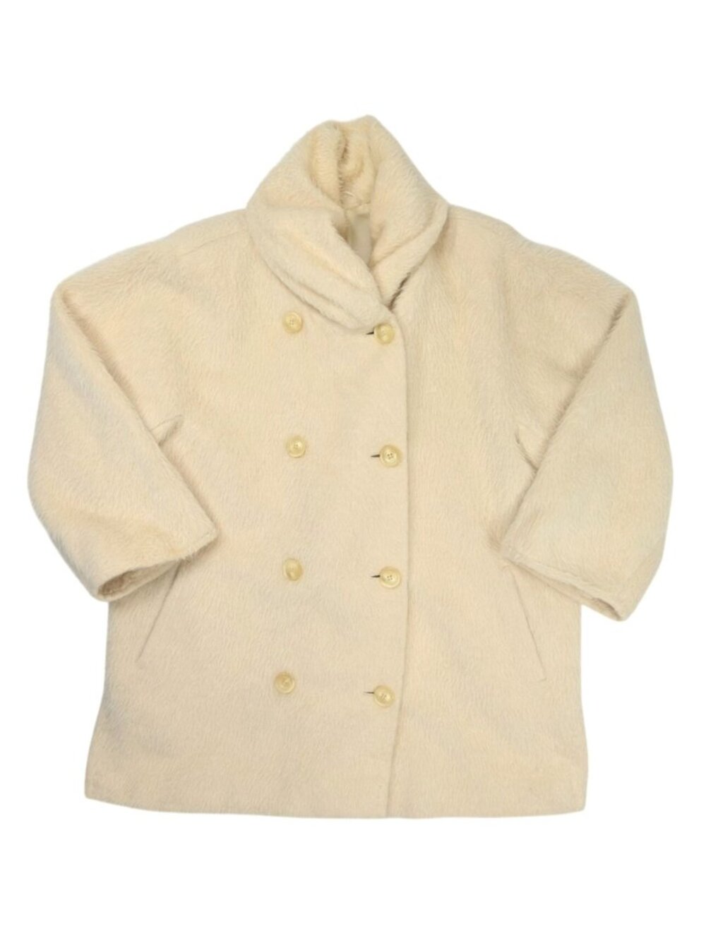 Vintage MaxMara Double Breasted Coat in Cream